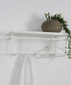 Køb Dinex - Hattehylde i hvid metal og hvidt træ online billigt møbel