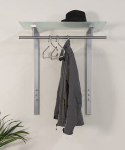 Køb Peyto - Hattehylde i nikkel og hvidt glas online billigt møbel