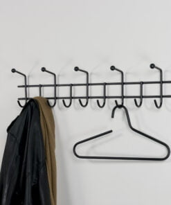 Køb Music - Knagerække med 9 knager i sort metal online billigt møbel