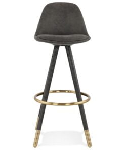 Køb Barstol i sort/grå micofiber online billigt møbel