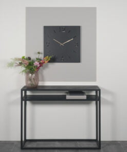 Køb Fuga - Vægur i sort stål