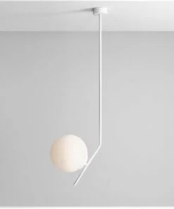 Køb Arts - Loftlampe i hvidt metal og hvidt glas