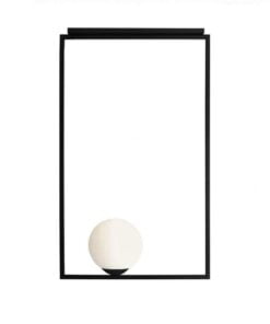 Køb Cubisto - Loftlampe i metal og hvidt glas