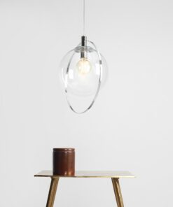 Køb Magic - Loftlampe i krom og klart glas online billigt møbel