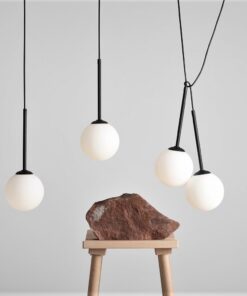 Køb Stick - Loftlampe i sort metal og glas