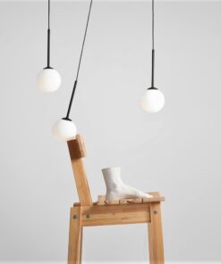 Køb Stick - Loftlampe i sort metal og glas