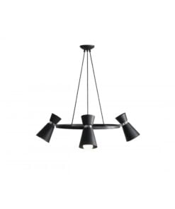 Køb Vitrum - Rund loftlampe i sort og krom online billigt møbel