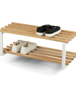 Køb Razor - Skohylde i hvidt metal og egetræ online billigt møbel