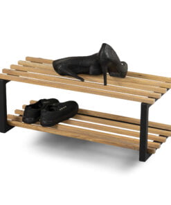 Køb Razor - Skohylde i sort metal og egetræ online billigt møbel