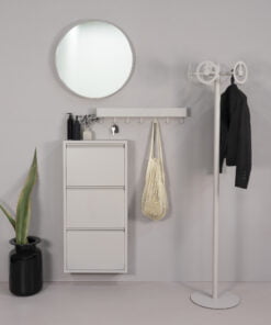 Køb Zapato - Skoskab med 3 rum - silky taupe metal online billigt møbel