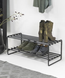 Køb Niro - Skohylde i sort metal online billigt møbel