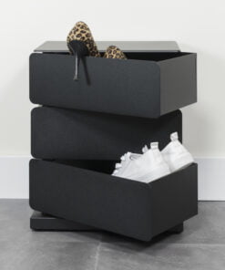 Køb Carson - Kommode med tre skuffer i sort metal online billigt møbel