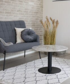 Køb Nadal - Sofabord i marmorlook og sort metal online billigt møbel