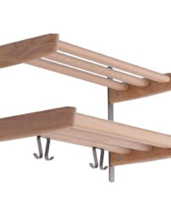 Køb Soul - Dobbelt hattehylde med en bredde på 59 cm Hvidolieret eg online billigt møbel