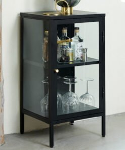 Køb Yoho - 1-dørs reol i glas og metal online billigt møbel