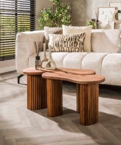 Køb Snakey - Sofabordssæt i massiv akacietræ online billigt møbel