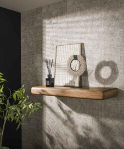 Køb Estanto - Væghylde i massiv sandfarvet mangotræ