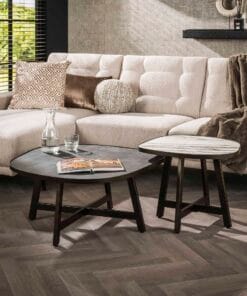 Køb Pablo - Sofabordssæt i to farver skifer og metalstel online billigt møbel