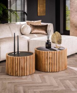 Køb Cajas - Sofabordssæt i akacietræ og skifer