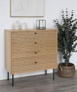 Køb Create kommode i egetræ med fire skuffer online billigt møbel