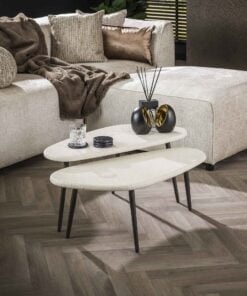 Køb Peak - Sofabordssæt i hvid marmor composite
