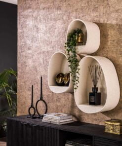 Køb Peak - 3 Hylder i hvid marmor composite