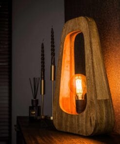 Køb W-Pecker - Håndlavet bordlampe i mangotræ