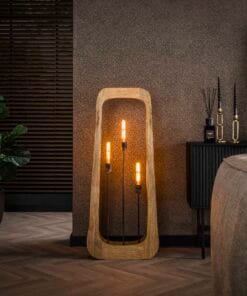 Køb W-Pecker - Håndlavet gulvlampe i mangotræ