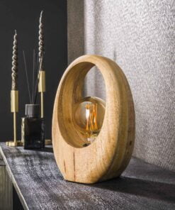 Køb Pecker - Håndlavet bordlampe i mangotræ