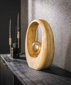 Køb Pecker - Håndlavet bordlampe i mangotræ