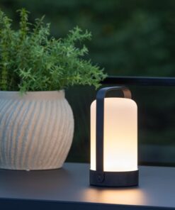 Køb Comos - Udendørs bordlampe i sort metal og plast online billigt møbel