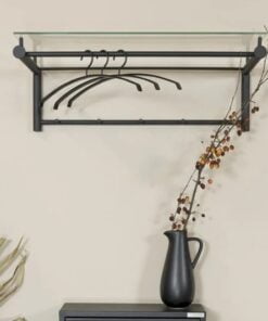 Køb Jackson - Knagerække i sort metal og glas