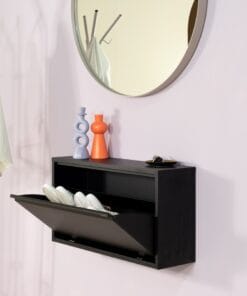 Køb Zapato - Skoskab med 1 rum XL - sort metal online billigt møbel